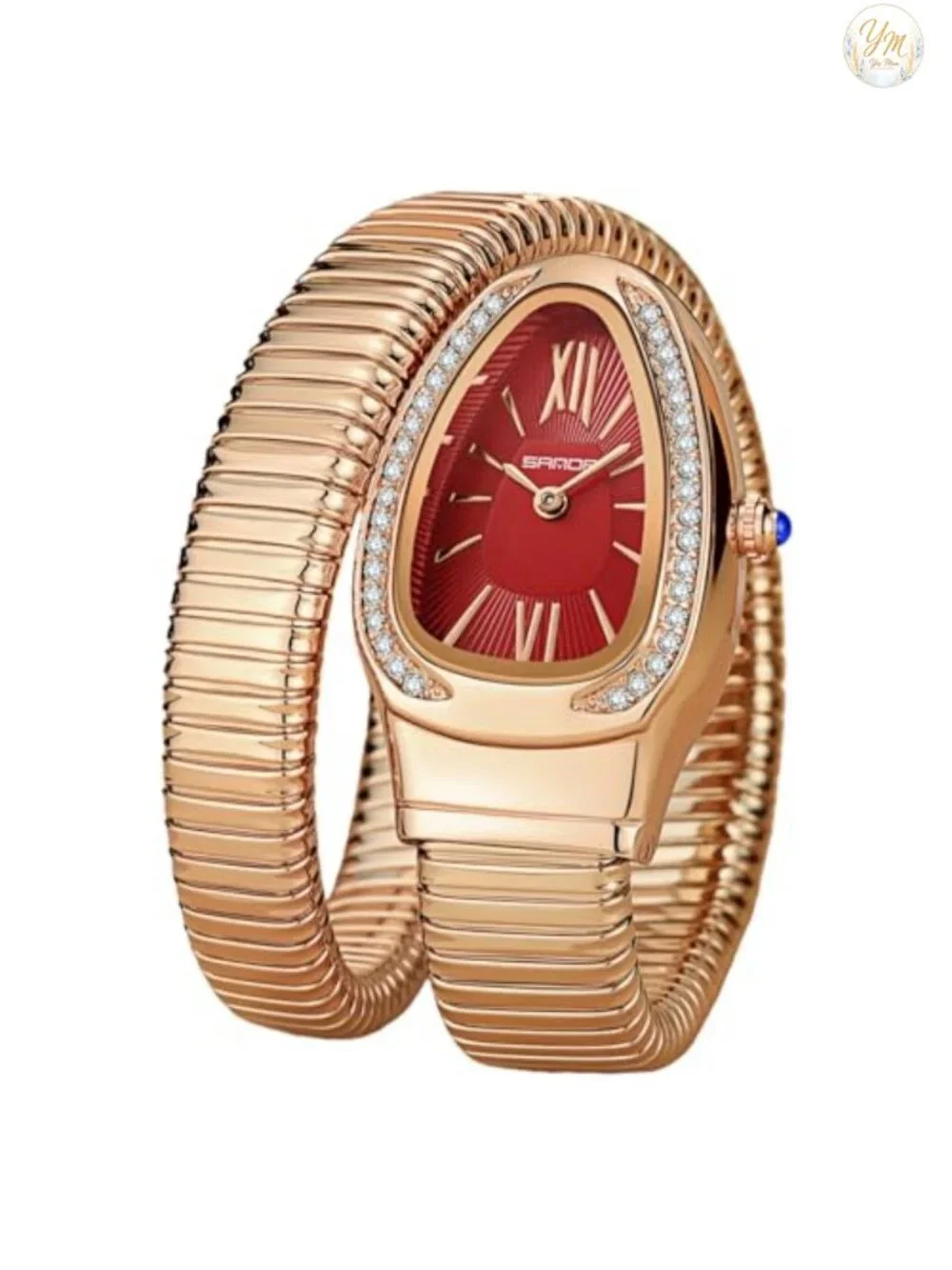 Snake Bracelet Watch Women Elegant Wrap Cuff Bangle Quartz Wristwatch
